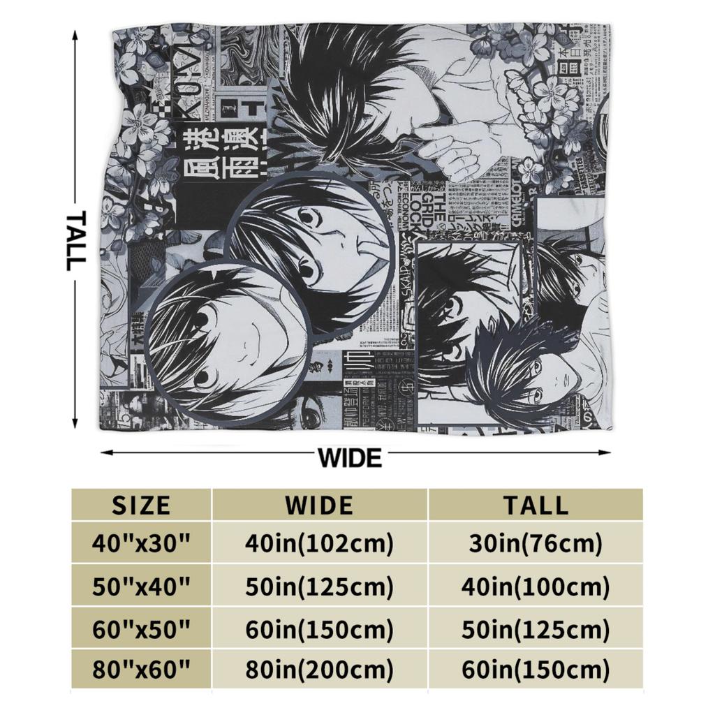 Death Notes Blanket Quality Super Soft Bedding Throws Winter Students Couch Chair Comfortable Bedspread