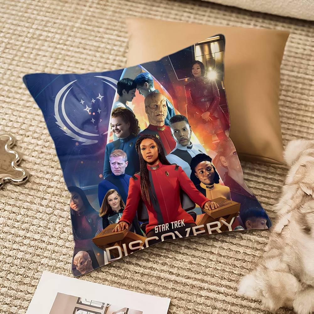 Fiction Entertainment Film S-Star Trek-MT Pillow Case Comfort Sofa Bed Silky Elegant Invisible Zipper Decorative Cushion Cover