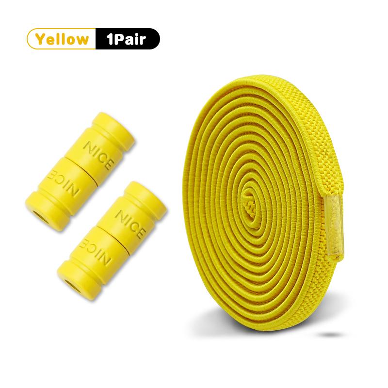 New 1Pair/3Pair Buckle Flat Elastic No-Tie Laces Letter Metal Capsule Lazy Shoelace for Men Women Sneakers Quick Shoelaces