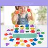 Wooden Geometric Shape Sorting Box For Kids Educational Toy With Color Matching