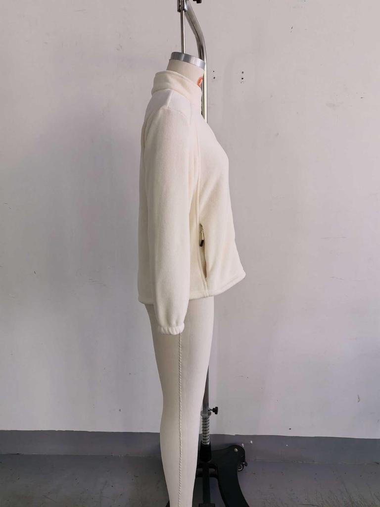 2026 Autumn/Winter Women's Thick Fleece Sherpa Jacket with Warm Stand Collar