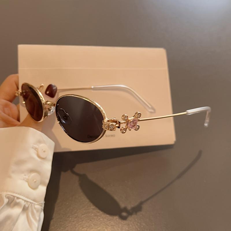 Ladies' Y2K Retro Elliptical Glasses Elegant Party and Daily Wear Retro Style Personalized Declaration Glasses Trendy Choice