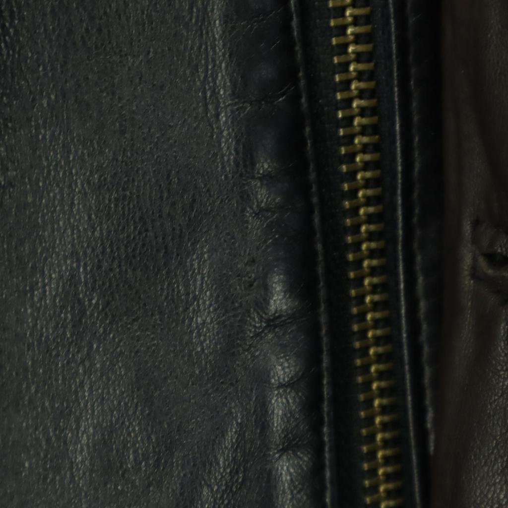 RONSON Long sleeve Half length leather jacket M black Sheep leather Men's Used