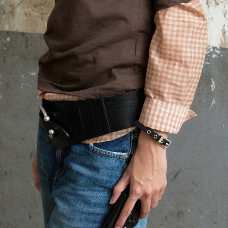 CHRISTINE PROJECT Cp VEGAN SUEDE EYELET BRACELET_4COLORS