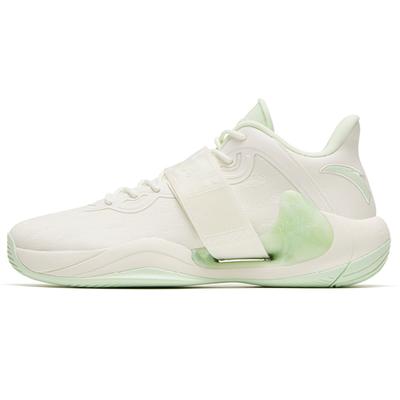 Water Flower 4 Basketball Shoes Men's Low Top Ivory White/Bright Aqua Green Sneakers 112241109-3