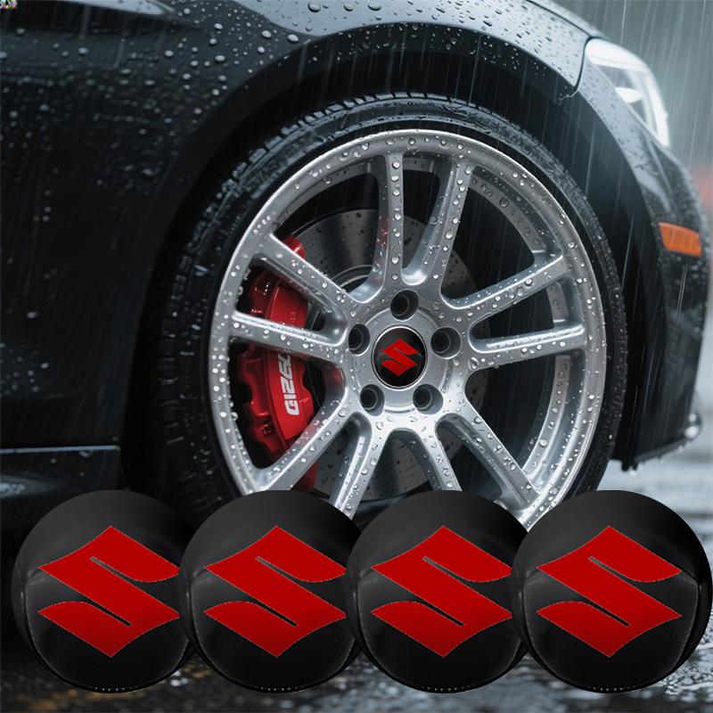 4pcs Car hub center cover emblem sticker Car Accessories For Suzuki Swift Sport Jimny Grand Vitara Alto SX4 Samurai Across Ignis