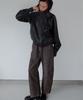 Gilyeong Denim Corduroy Barrel Pants_Brown