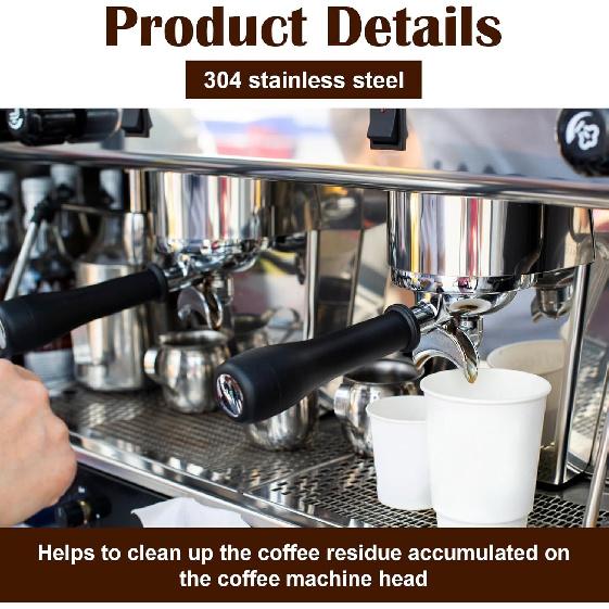 Coffee Machine Blind Filter,51mm Stainless Steel Coffee Machine Backflush ert Blind Filter Coffee Handle Blind Bowl for Espresso Machine