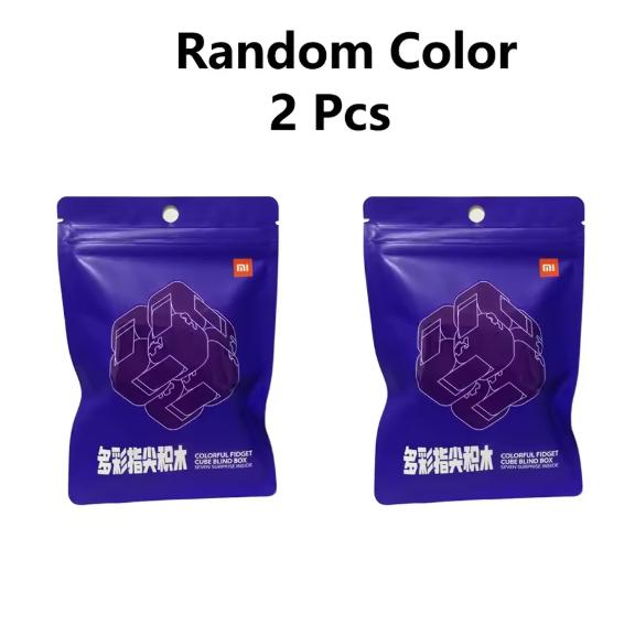 Xiaomi Mitu Colorful Fidget Cube Spinner Seven Surprise Fingertip Building Block Bricks Toy Puzzle Assembling Random Color