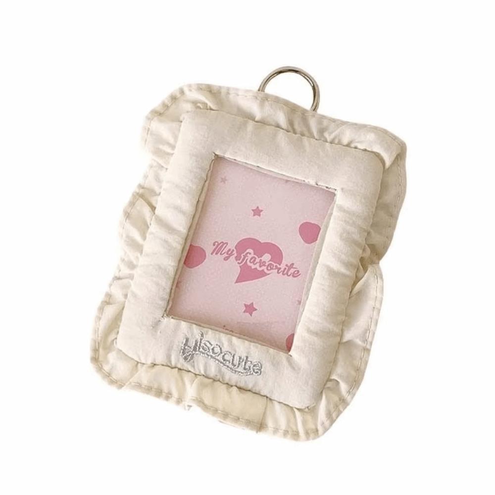 Soft Pillow Korean Photocard Holder with Keychain Photo Storage Pendant  School Stationery