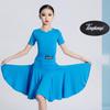 Rochie de Dans Latin pentru Copii Rochie de Practică de Dans pentru Fete Rochie de Dans Latin Mânecă Lungă Competiție Rochie cu Crăpătură