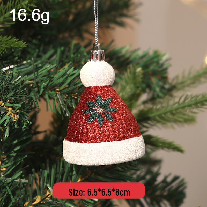 Pink Cartoon Christmas Tree Ornament with Glitter Sequins - Ins Style