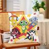 KKeroro GGunsou Frog Funny Pillow Case Antidustmite Pillowcase Invisible Zipper Silky Short Plush Sofa Cushion Cover