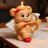 Creative Heart-Shaped Cupid Bear Valentine's Day Candle Silicone Mold Love Hot Air Balloon Bear DIY Craft Resin Mould Home Decor