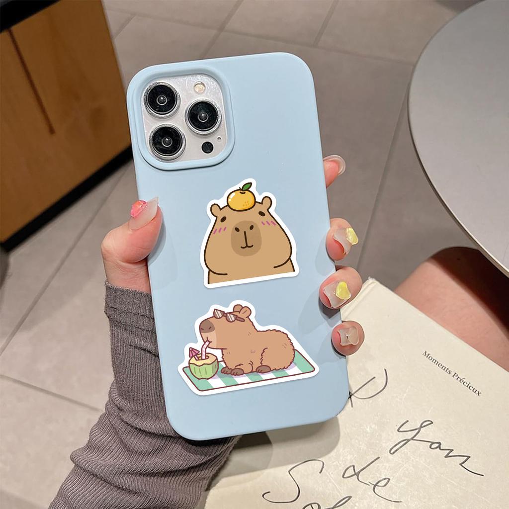 100PCS Cute Capybara Cartoon Stickers Waterproof for Phone Laptop Guitar Kids Toy Graffiti Decal