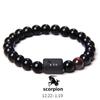 Zodiac Obsidian Bracelets: Elastic Beaded Design for Men and Women, Softly Wraps Around Fingers.