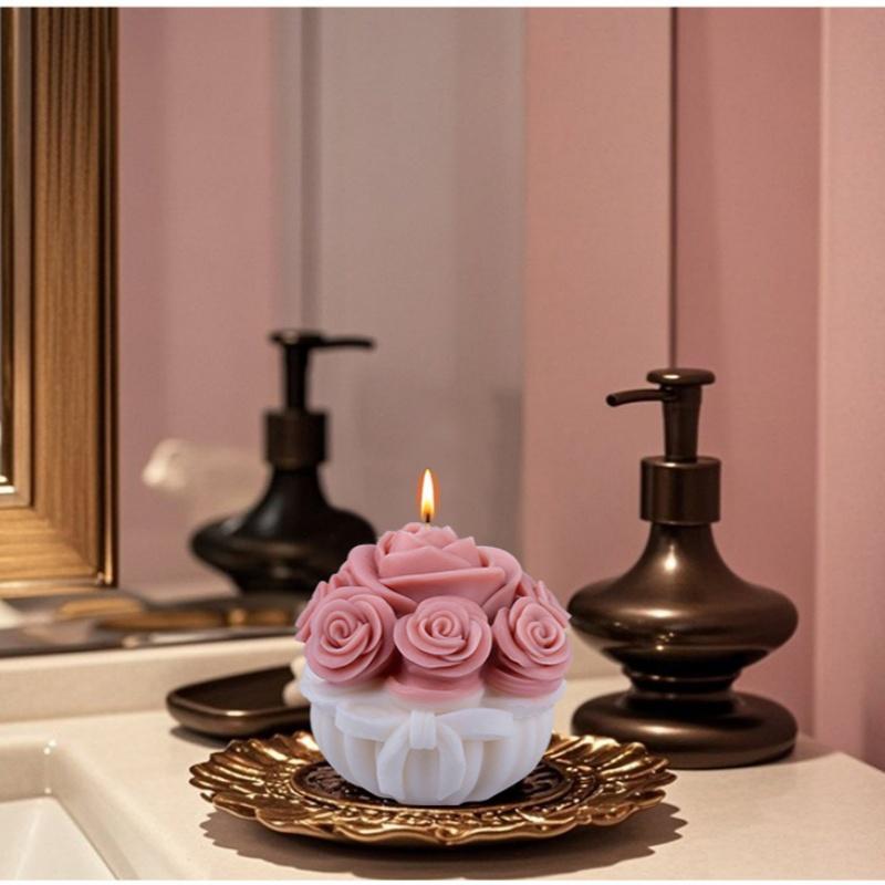 DIY Rose Candle Silicone Mold Handmade 3D Simulation Eternal Rose Soap Resin Chocolate Cake Making Mold Wedding Decoration Gift