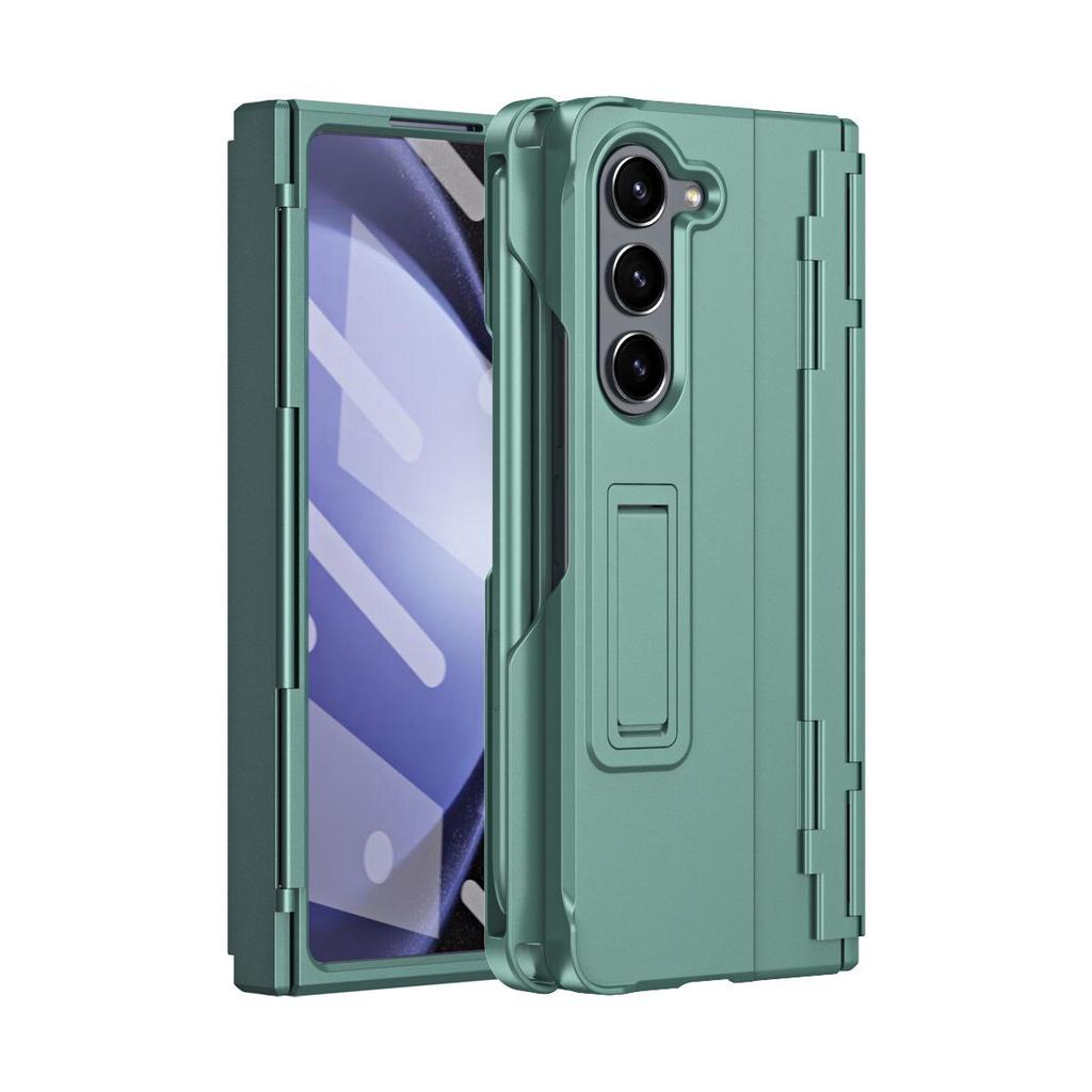 Compatible Samsung Z Fold 8 Protective Case with Film, Pen Holder, and Full Hinge Coverage