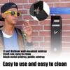Outdoor Mounted Waste Receptacle Featuring Bottom Release Mechanism Metal Easy To Wipe Install With Provided Screws