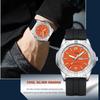 OFNS New Fashion Color Dial Men's Quartz Watch Outdoors Casual Waterproof Clock Silicone Sports Business Dress Men Watch