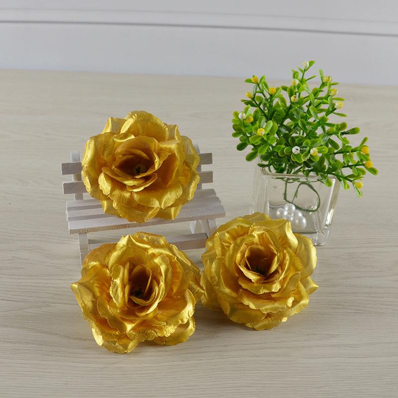 10PCS 8CM Artificial Rose Flower Heads Handmade DIY Wedding Party Home Room Decoration Valentine's Day Festive Party Supplies