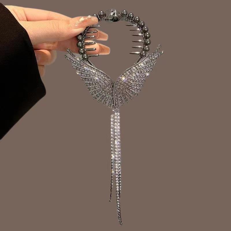 Women's Tassel Rhinestone Hair Clip Exquisite Glitter Maruko Headband Hair Clip  Valentine's Day Gift For Girlfriend Wife