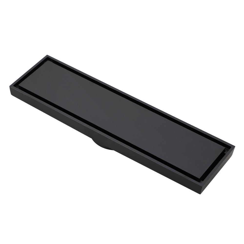 Modern Stainless Steel Metal Siphon Trap Line Easy Clean Shower Trench Built-in Filter Floor Rain Water Drain Cover for Bathroom