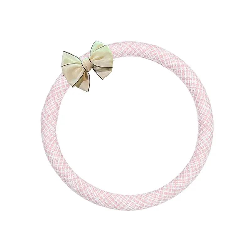 1PC Car steering wheel cover four seasons universal cartoon lady cute sweat absorption non-slip summer car handle cover