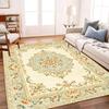 Bohemian Retro Area Rug Stain Resistant Washable Non Slip Floor Carpet for Living Room Bedroom Study French Home Decor