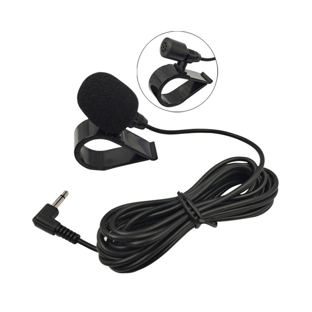 Microfone de carro portátil de 3,5 mm com cabo de 9,85 pés para unidade principal do veículo, DVDs Bluetooth, rádio estéreo player -32DB