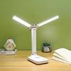 Foldable dual head LED eye protection study desk lamp