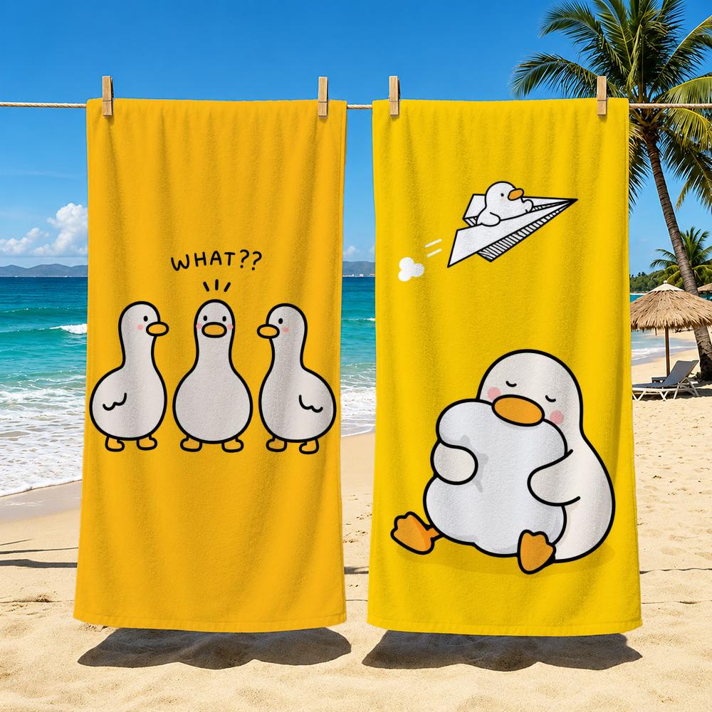 Animal Art D-Duck F-Funny Towel Towel beach towel, quick drying absorbent bath towel for Swim,Gym,Camping,Outdoor hot