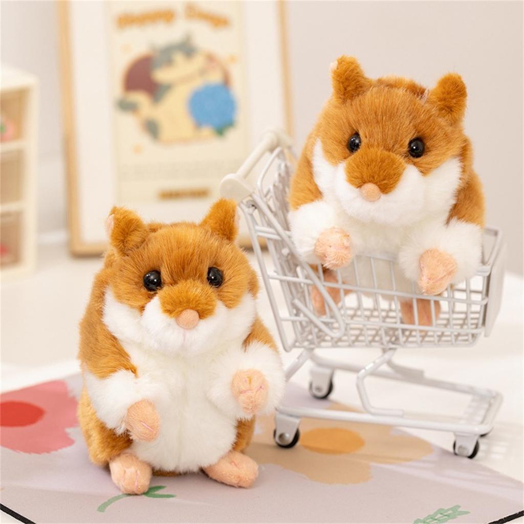 Cartoon- Realistic Standing Hamster Plush Toy, Hamster And Mouse Doll, Children's Comforting And Companionship Stuffed Animal.