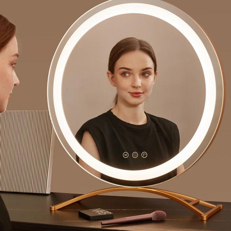 Makeup Mirror with Lights Lighted Cosmetic Vanity Mirror with Led Lights for Dressing Bedroom Tabletop Best Gifts for Girl Women