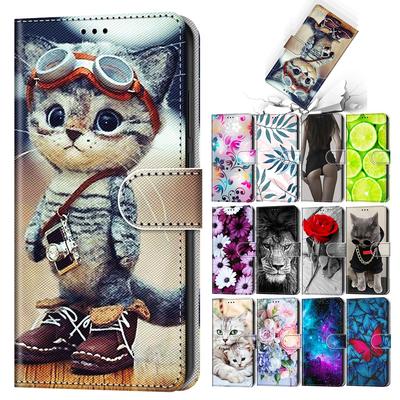 Portfel na telefon etui na Funda Samsung Galaxy A52s 5g A12 A22 A32 A42 A52 A72 A02s M12 M52 etui 3d kot pies skórzana klapka