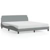 Bed Frame  Dover  Light Gray 183x213 cm Fabric