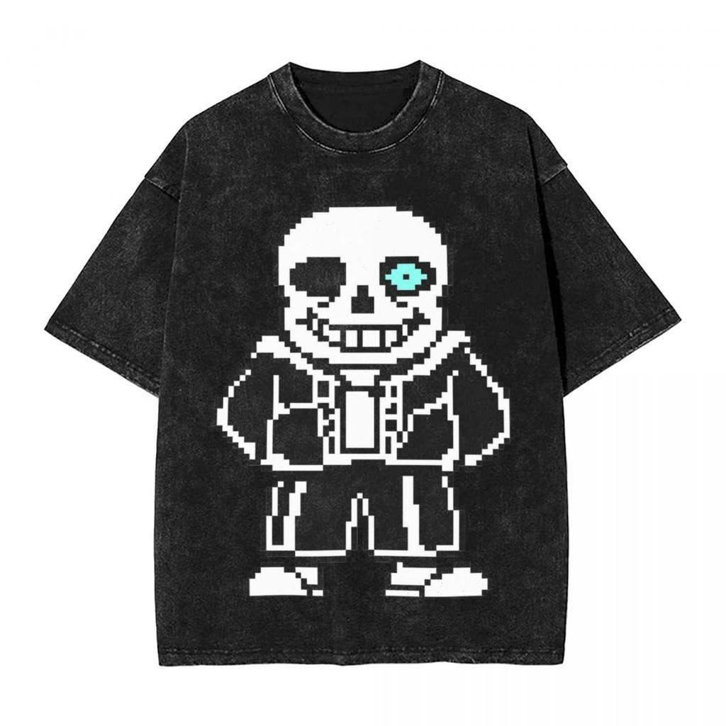 Undertale Sans And Papyrus T Shirts Harajuku Washed T-Shirts Undertale Graphic Tshirt Men Women Clothing Short Sleeve Tee Shirt