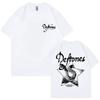 Rock Band Deftones Private Music Graphic T-shirt Snake Print T Shirts Unisex Women Casual Cotton Vintage T-shirts Oversized Tshirt