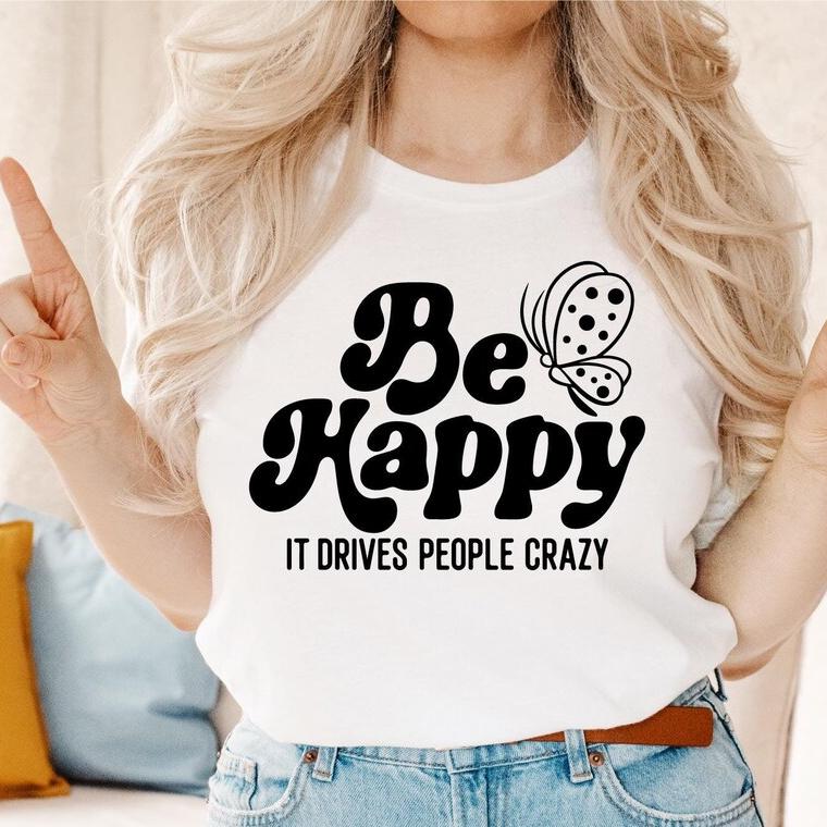 

Flowers Print Tshirt with Round Neck White Casual Short Sleeved Versatile and Minimalist Womens Clothing S
