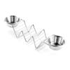 Taco Stand Stainless Steel 3 Grid V Shaped Glossy Taco Holder Rack for Kitchen Home with Double