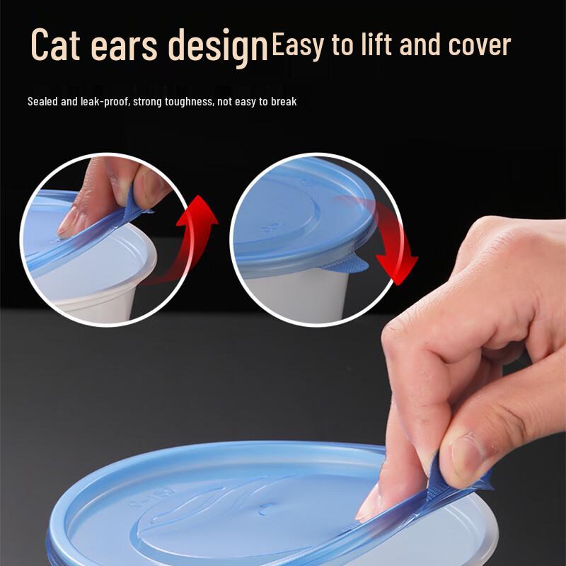 HUIWEN Thickened Round Disposable Food Storage Containers