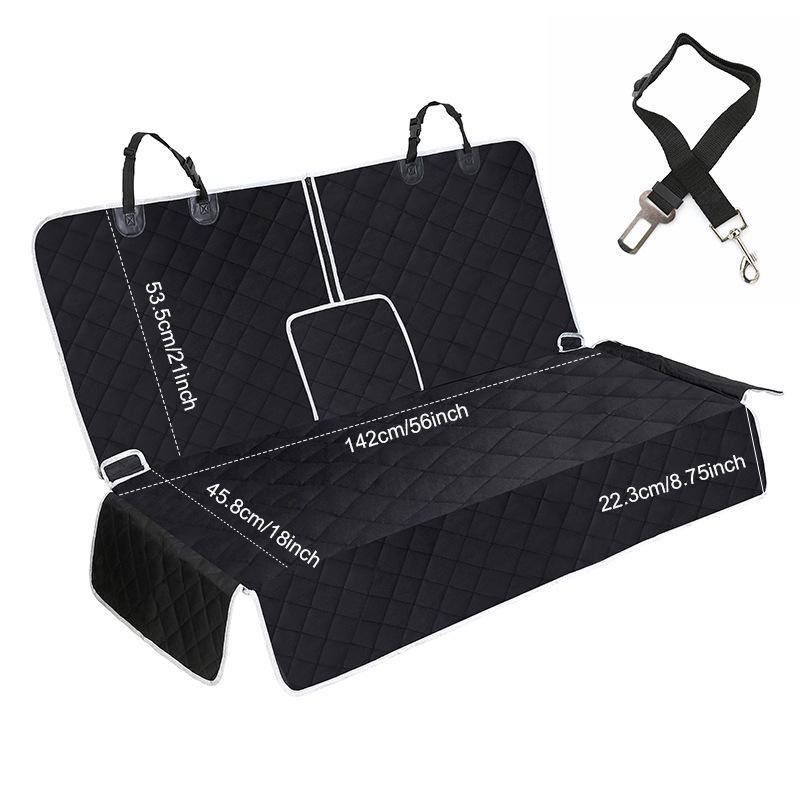 Waterproof Pet Car Seat Mat for Cats & Dogs - Rear Seat Cushion for Medium & Large Pets