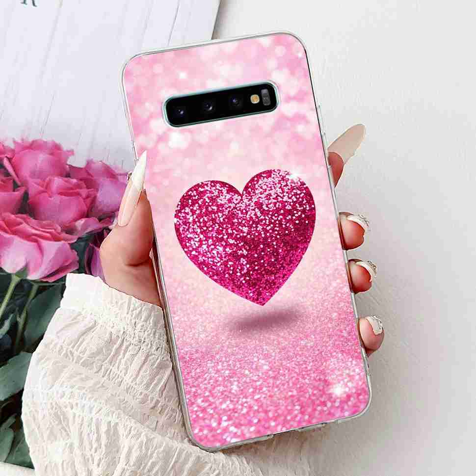 For Samsung Galaxy S10+ Case Fashion Design Soft Silicone TPU Back Cover For Samsung s10+ S10 Plus Butterfly Rose Phone Shell