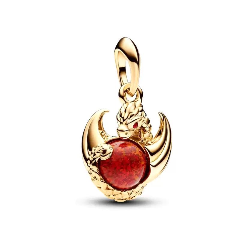 Brand Dragon Shape Charm Beads Fits Bracelet Bangle Necklace For Women Pendants Luxury Diy Jewelry Party Festival Gifts