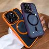 Luxury Magnetic Bumper Lens Protector Case For iPhone 16 15 14 13 12 11 Pro Max Plus Acrylic Hard Translucency Cover For Magsafe