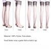Soft Wide Rib Cut Edge Long Medias Women Sexy Pure Nylon Non-Elastic Thigh High Stockings 5D Ultrathin Transparent Underwear