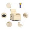Electric Massage Chair Cream Fabric