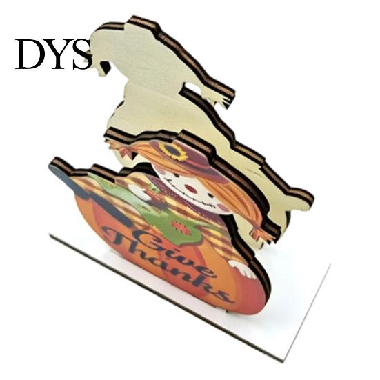 Decorative Tissue Storage for Countertop Thanksgiving Solid Wood Napkin Holder, Fall Harvest Gnome Scarecrow Turkey Table Decor Dispenser, Waterproof
