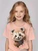 Girl Clothes Cute Animals 3D Print Casual Crew Neck Short Sleeves Graphic T Shirts Children's Clothing 2-10Y for Animals Lover