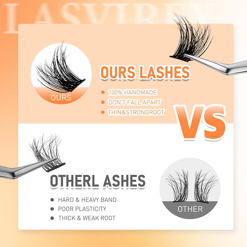 120Pcs Diy Lashes Extension Kit Fluffy Lash Clusters Set Individual Eyelashes With Bond Seal And Lash Tweezer Makeup At Home